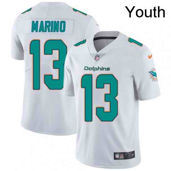 Youth Nike Miami Dolphins 13 Dan Marino White Vapor Untouchable Limited Player NFL Jersey